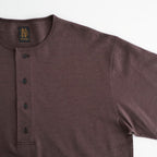 SLUB MIX SLEEPING LONG SLEEVE T-SHIRT #BROWN [BN-26SM-049]