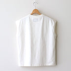 Cotton Jersey Sleeveless Tee #Ivory [N25SH059]