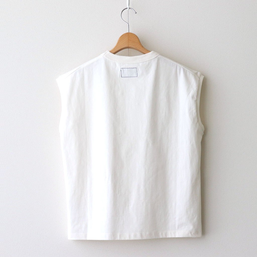 Cotton Jersey Sleeveless Tee #Ivory [N25SH059]