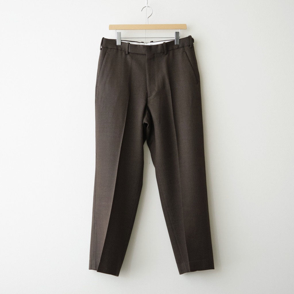 REGULAR FIT STRAIGHT TROUSERS #BROWN BIRD’S-EYE [M26C10PT03C]