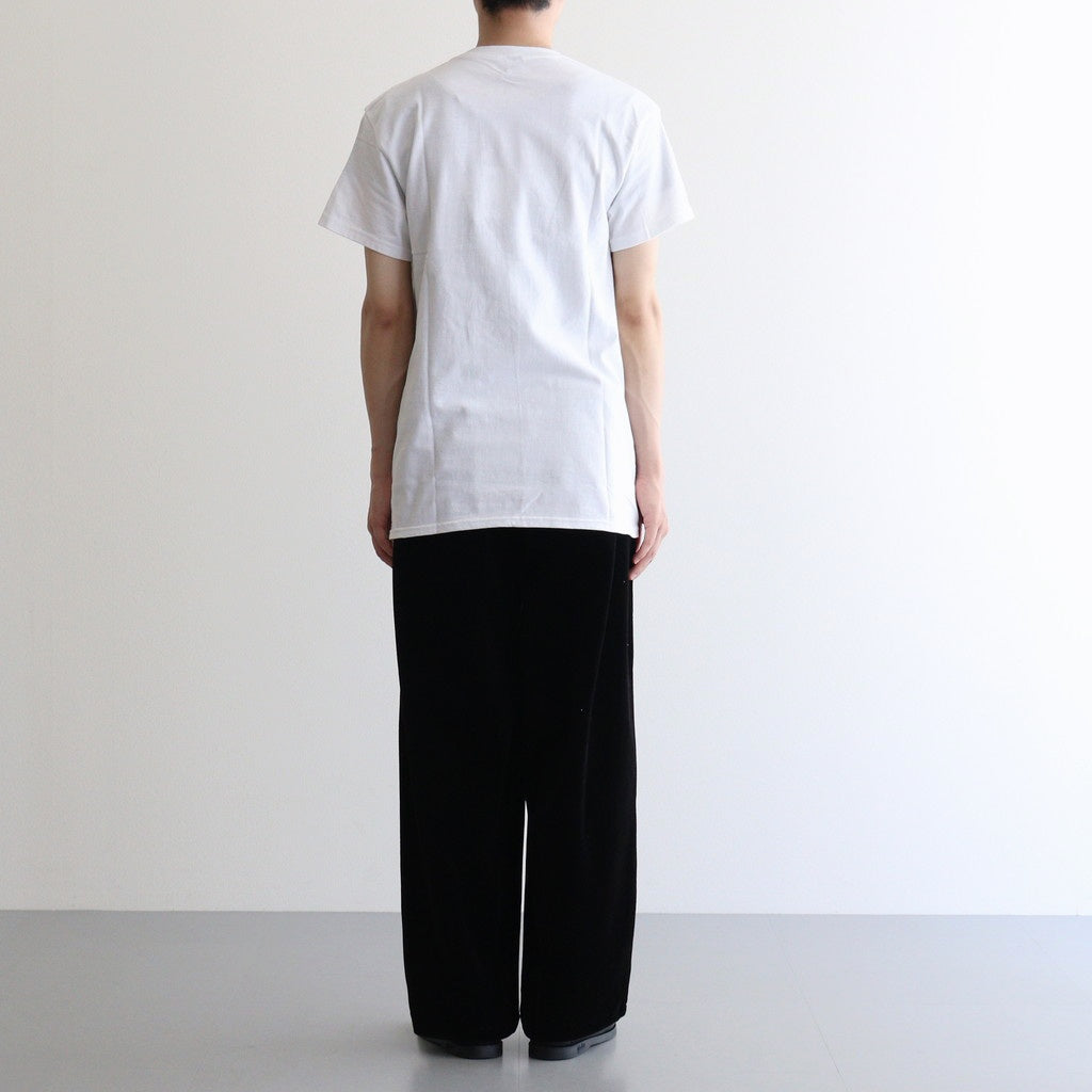 SHORT SLEEVE PRINT-T "NO SWEAT" #WHITE [DNA25T03]