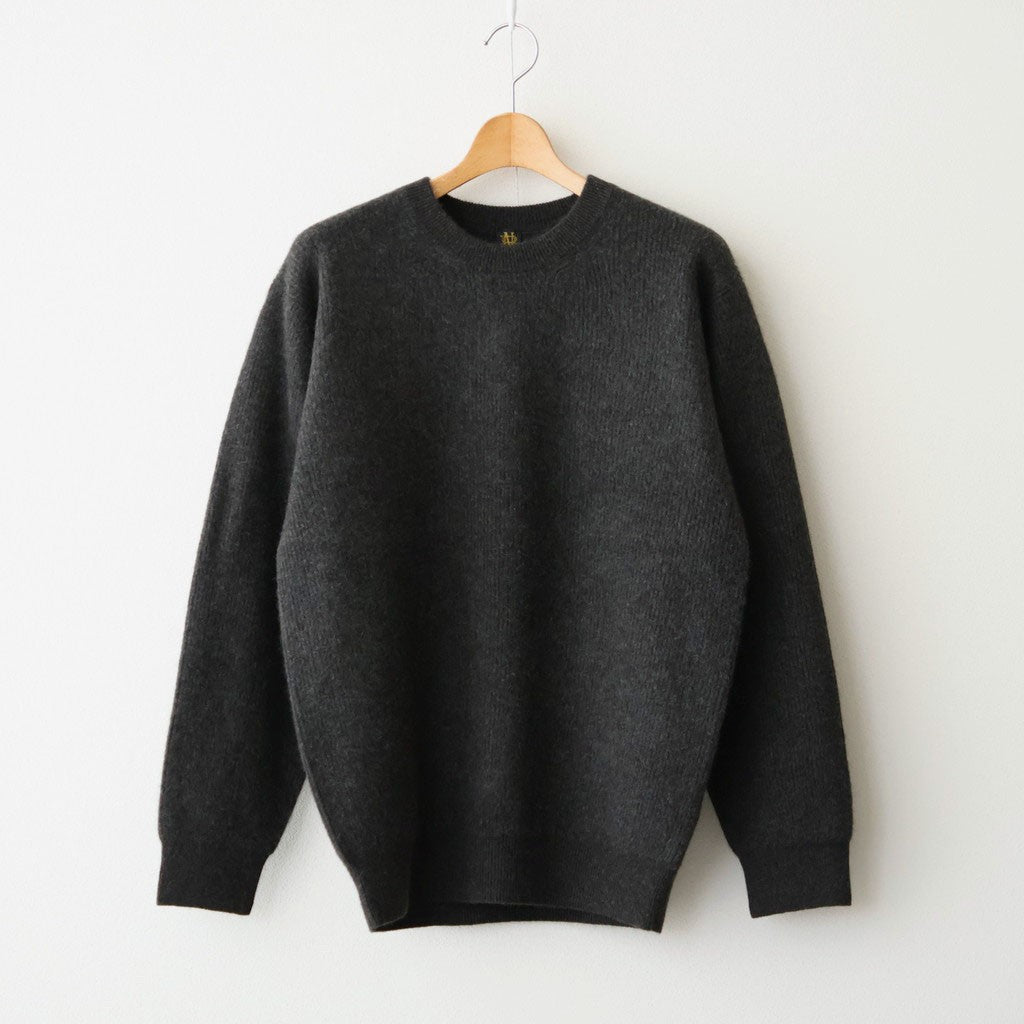 CASHMERE FOX CREW NECK #CHARCOAL [BN-26FM-060]