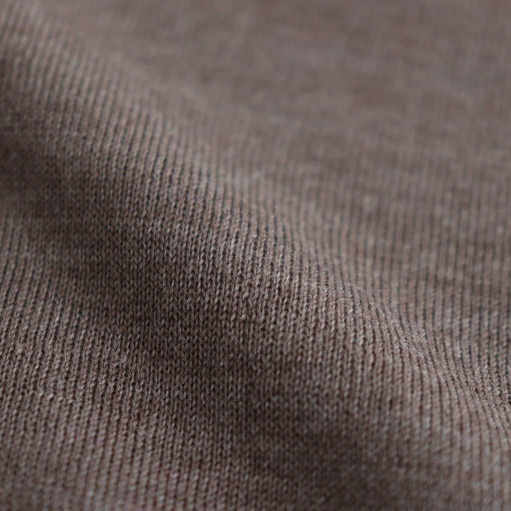 Wool Cashmere Silk Knit Crew Neck #HeatherBeige [BHS24F021]