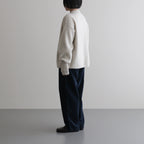 CASHMERE FOX FINGERHOLE BOAT NECK #IVORY [BN-25FL-041]