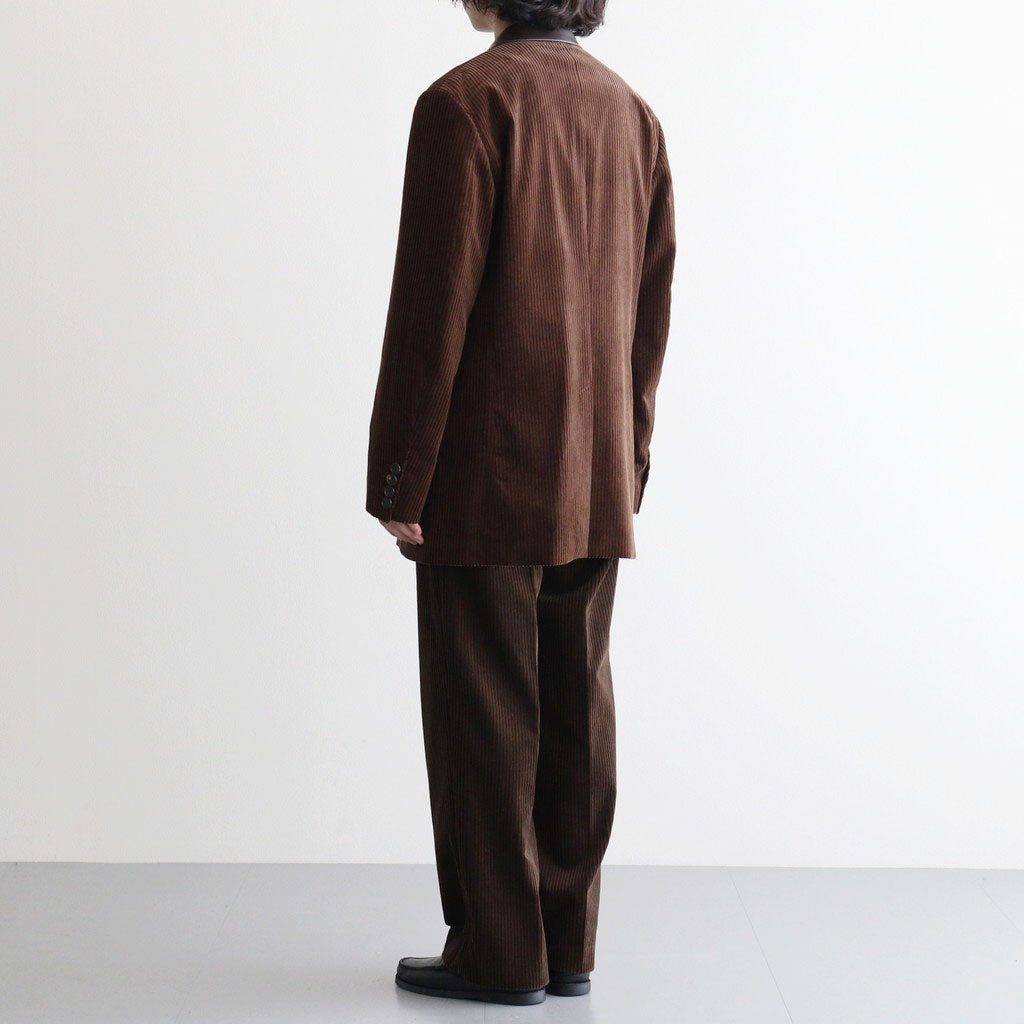 MIXED-WALE CORDUROY TAILORED JACKET #BROWN [26W-BIS-JK11]