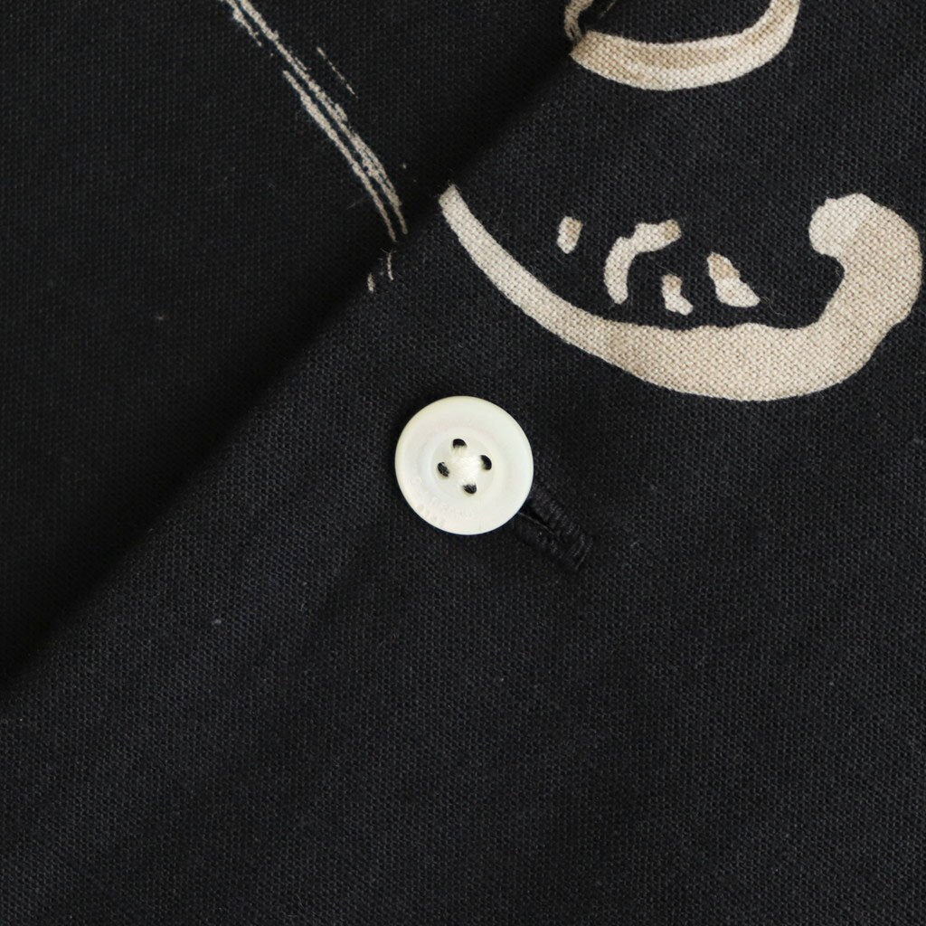 ORIGINAL PRINTED OPEN COLLAR SHIRTS (Animal Drawing) Short-sleeve #ONYX [251OJ-SH22]