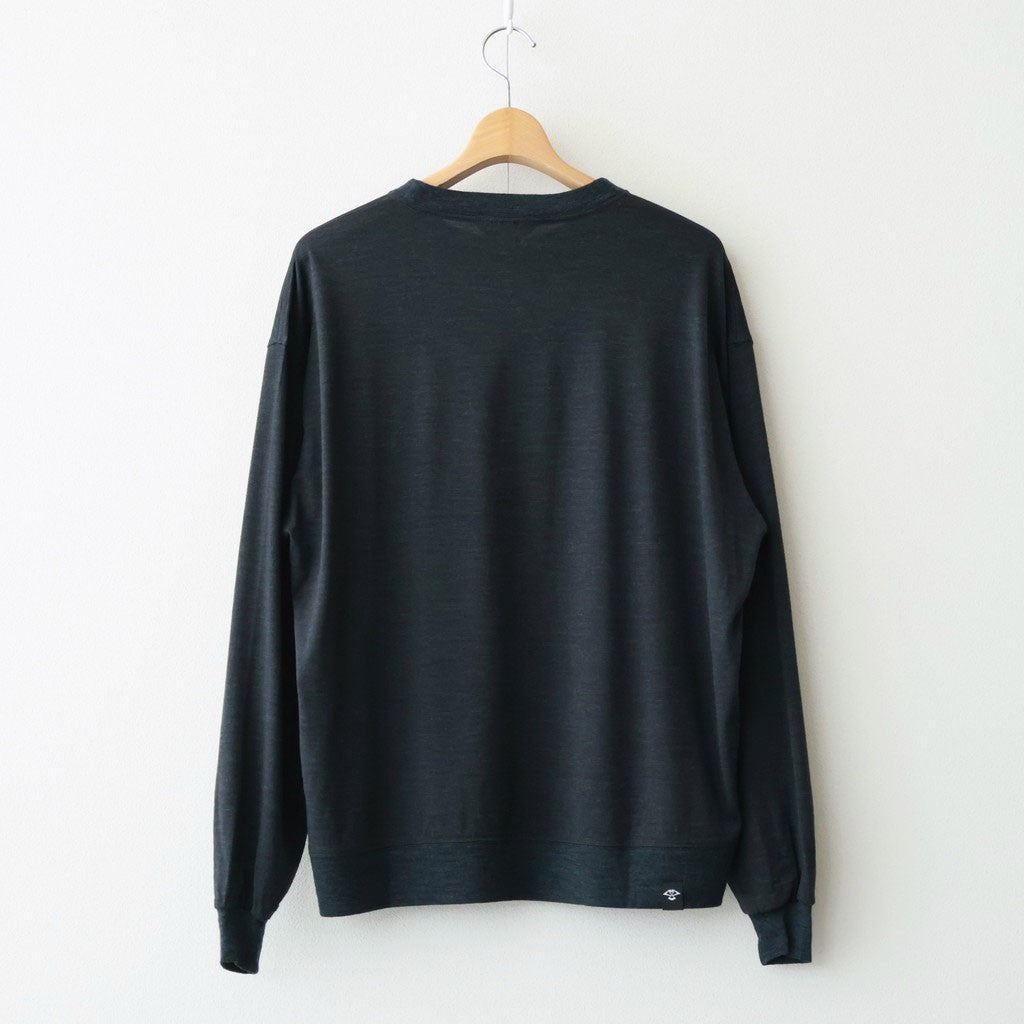 Washable Japanese Merino L/S Tee #CHARCOAL [SM61MC002]