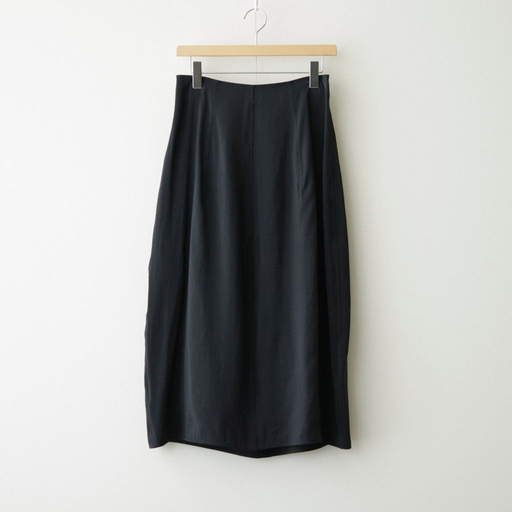 RAYON-POLYESTER BROAD SKIRT #010 BLACK [16862 30005]