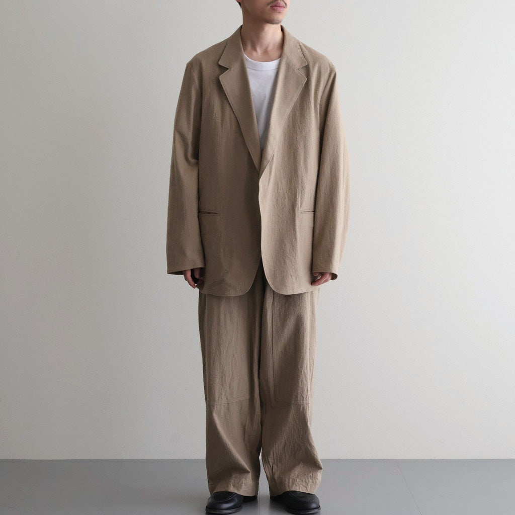 Silk/Cotton Nep Cardigan Jacket #Beige [BHS26S019]