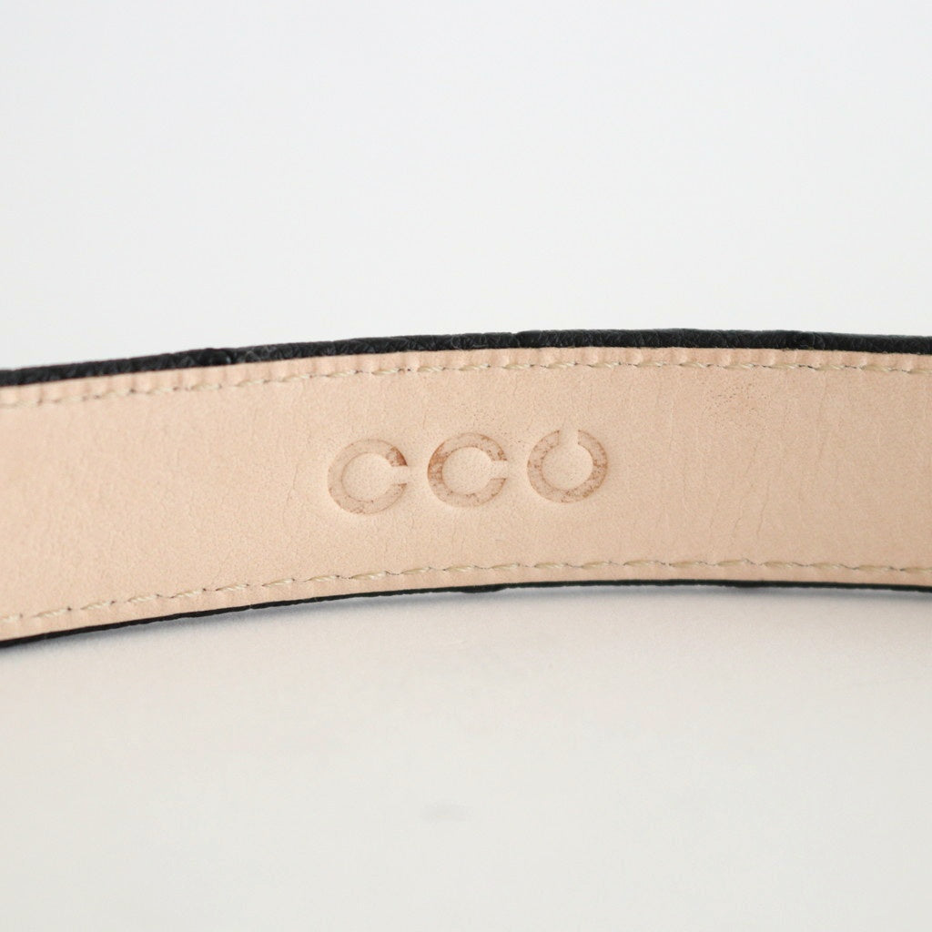 NARROW WESTERN BELT #BLACK [AC-11-C-OSTRICH-4]