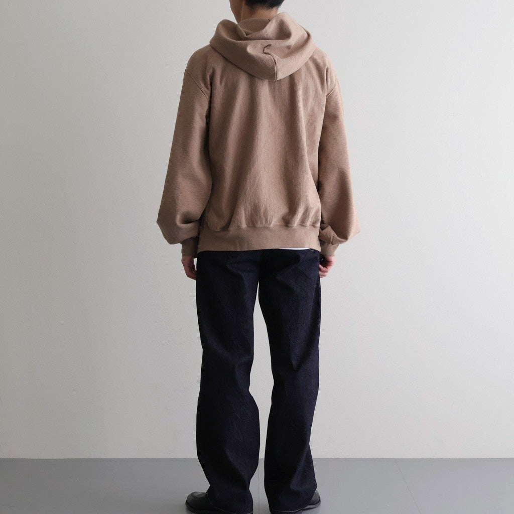 Thin-Sweat Hoodie Zip #HeatherBeige [bROOTS25S24S26]