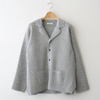 BLENDED KEMPI WOOL RAPEL CARDY #PEWTER [252OJ-KN03]