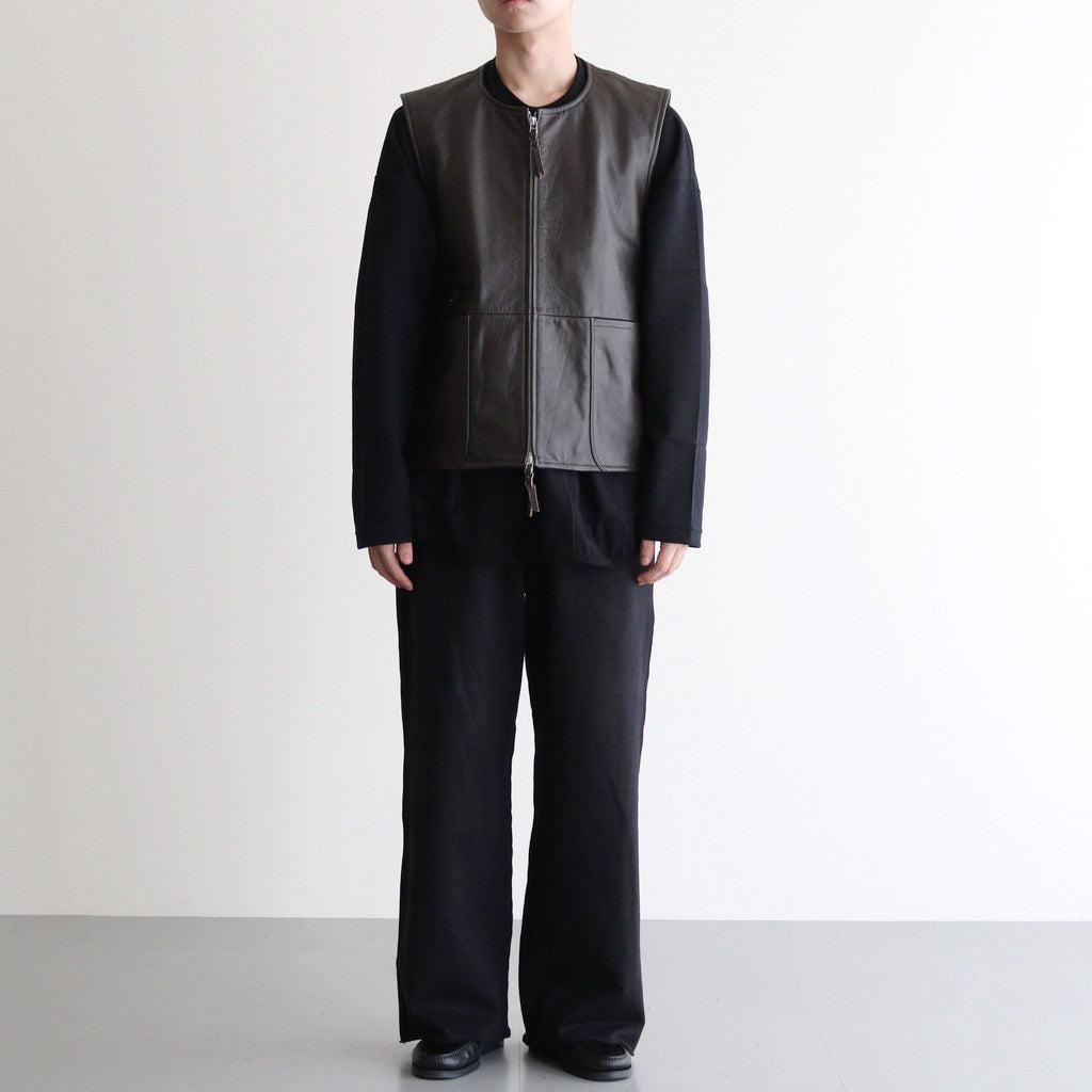 WORK VEST #D.BROWN [V-09-C-COW-4]