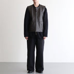 WORK VEST #D.BROWN [V-09-C-COW-4]