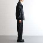 HOPSACK WIDE POCKET TROUSERS #CHARCOAL [PMAT-PT06]