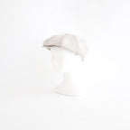 LINEN HERRINGBONE PEAKED CAP #OATMEAL [261OJ-HT02]