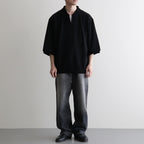 Co/Silk Nep Skipper Cropped Sleeve #Black [BHS26S029]