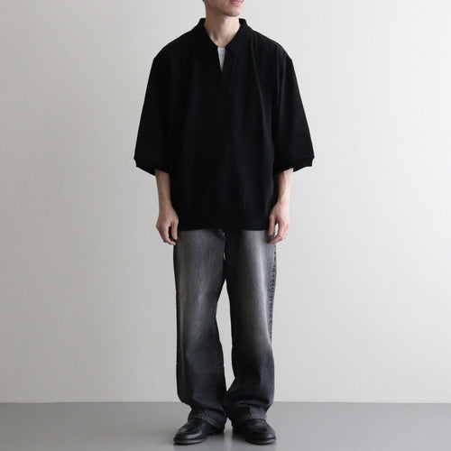 Co/Silk Nep Skipper Cropped Sleeve #Black [BHS26S029]