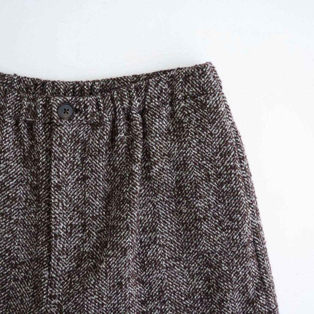 LOOP TWEED EASY WIDE PANTS #HERRINGBONE LOOP TWEED [26W-BIS-PT27H]