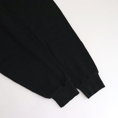 QUATER ZIP SILK NEP RIBED SHIRTS #ONYX BLACK [242OJ-CT05]