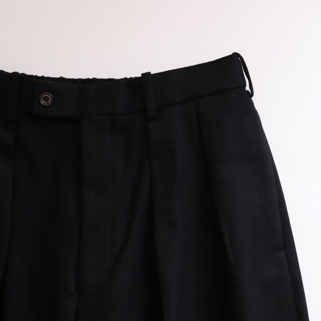 DOUBLE PLEATED TROUSERS #BLACK [A24C17PT02C]