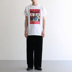 SHORT SLEEVE PRINT-T "NO SWEAT" #WHITE [DNA25T03]