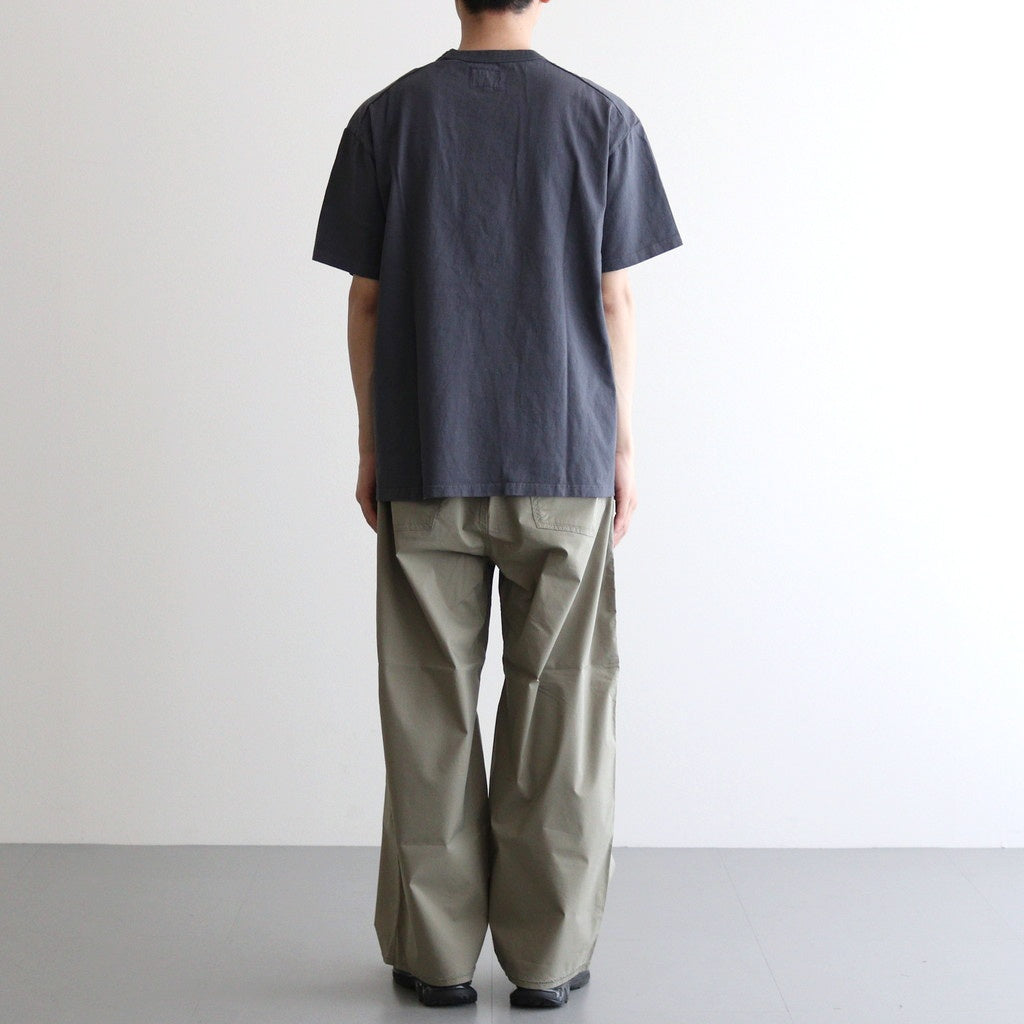 シャルボン　ノースリーブ　グレー✕ターコイズ 7oz Pocket Tee #Asphalt Gray X Off White [N25SI102] – Diffusion