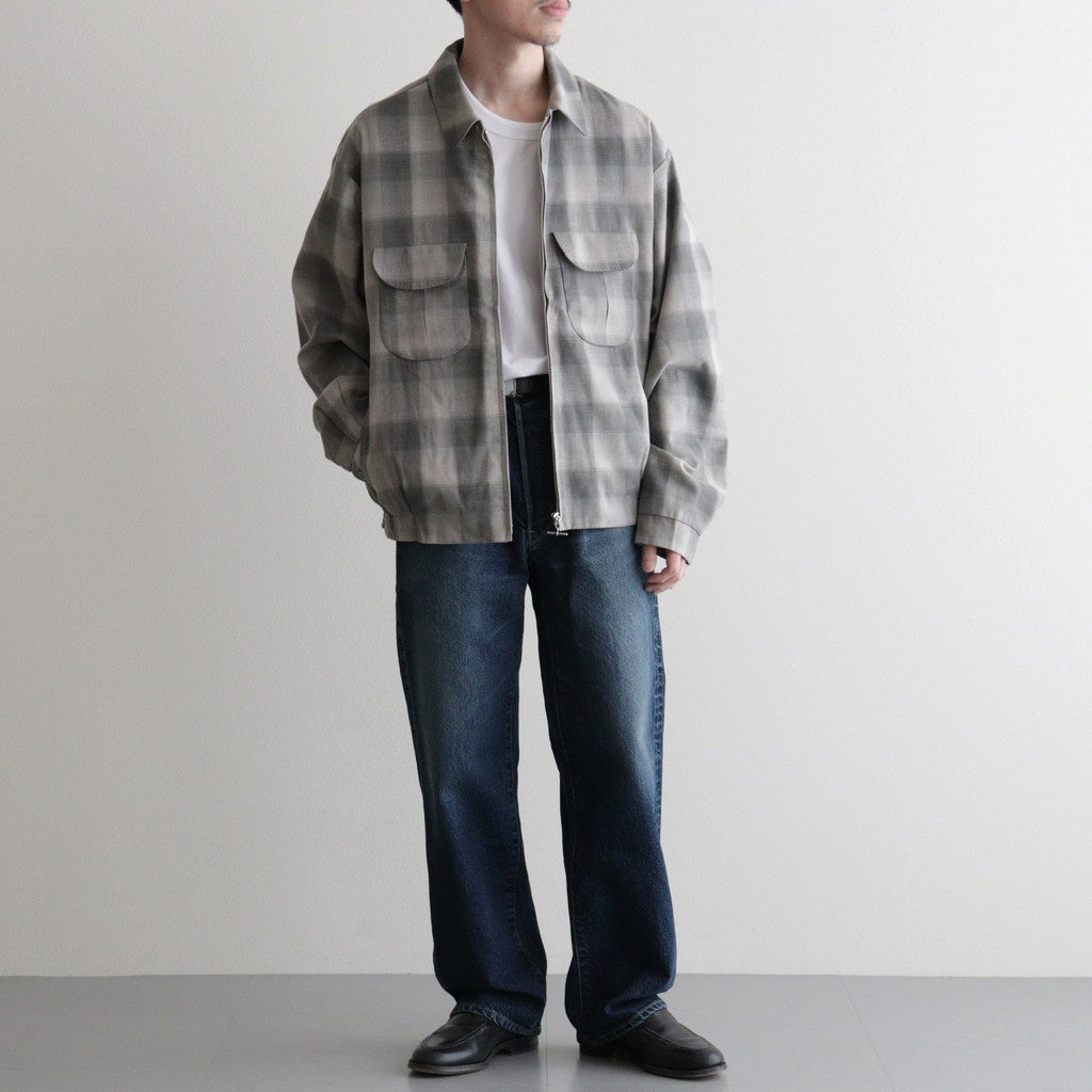 PLEATED-POCKET RICKY JACKET #GRAPHITE PLAID [261OJ-JK07]