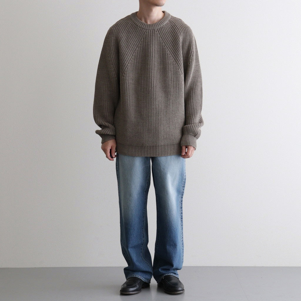 SIGNATURE CREW NECK #MELANGE BROWN [BN-25FM-038] – Diffusion