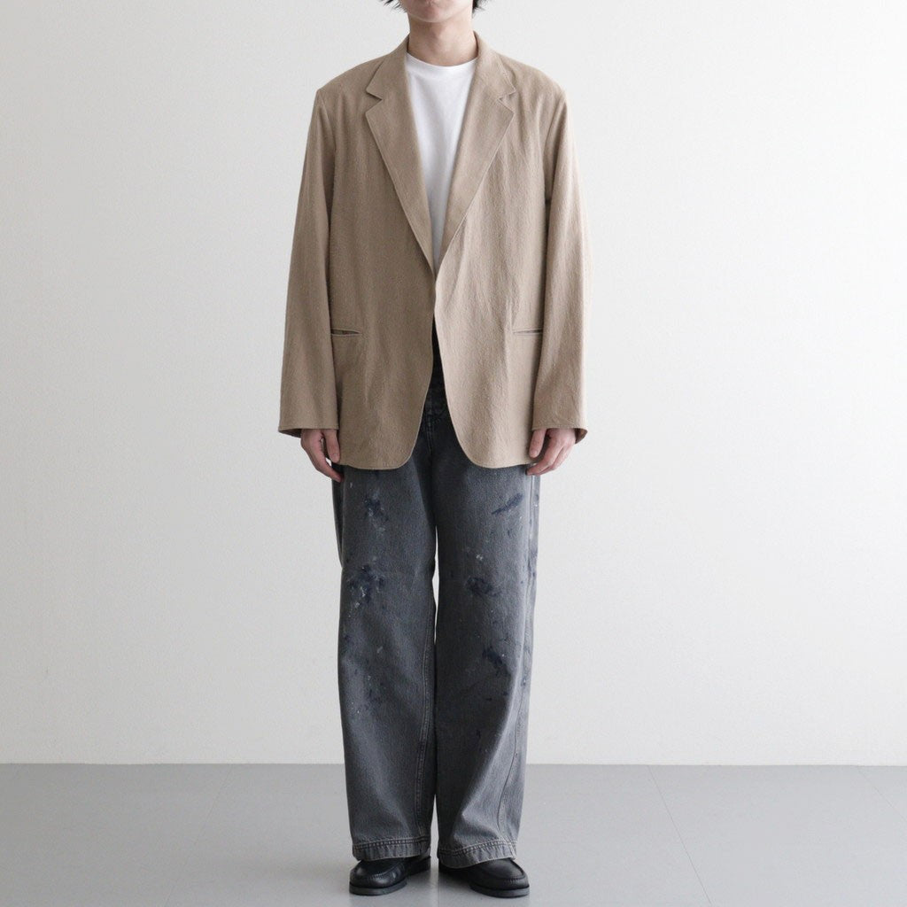 Silk/Cotton Nep Cardigan Jacket #Beige [BHS26S019] - Diffusion