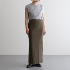 Hard Twist Rib Skirt #Khaki [BHSW26S13]