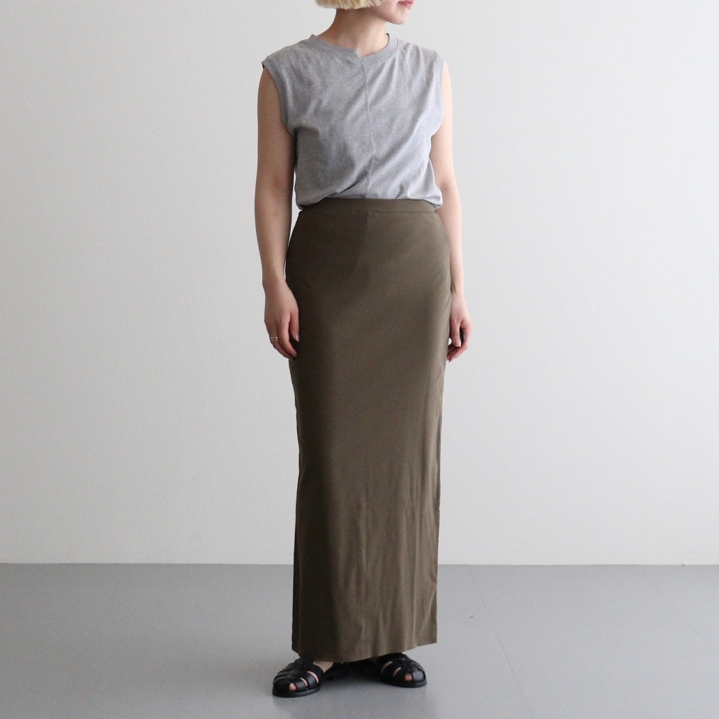 Hard Twist Rib Skirt #Khaki [BHSW26S13]