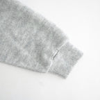 THERMAL FLEECE HALF ZIP TOP #LIGHT GREY [SM62MC002]