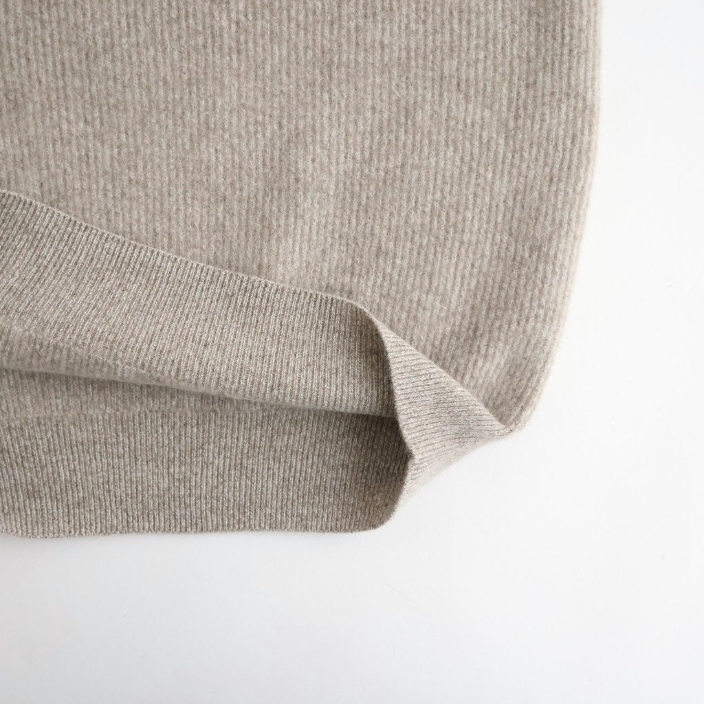 CASHMERE FOX POLO #MIX BEIGE [BN-26FM-061]