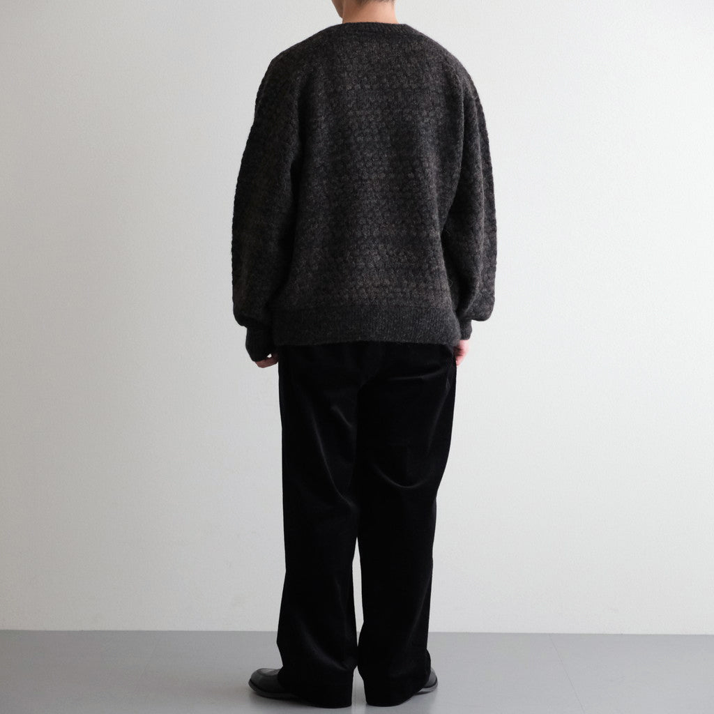 Baby Alpaca Knit P/O #MelangeDarkBrown [BHS25F013]