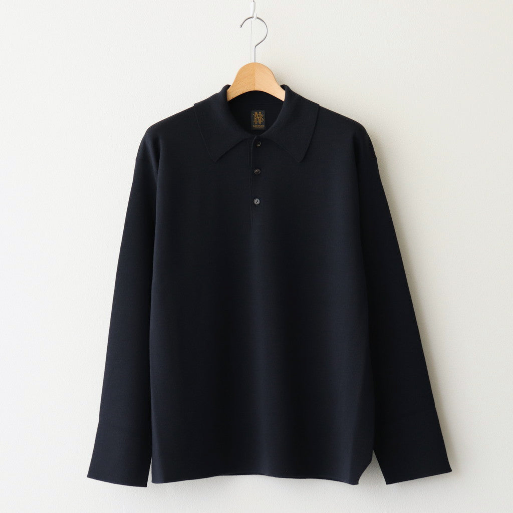 32G SMOOTH WOOL POLO #NAVY [BN-24FM-024]