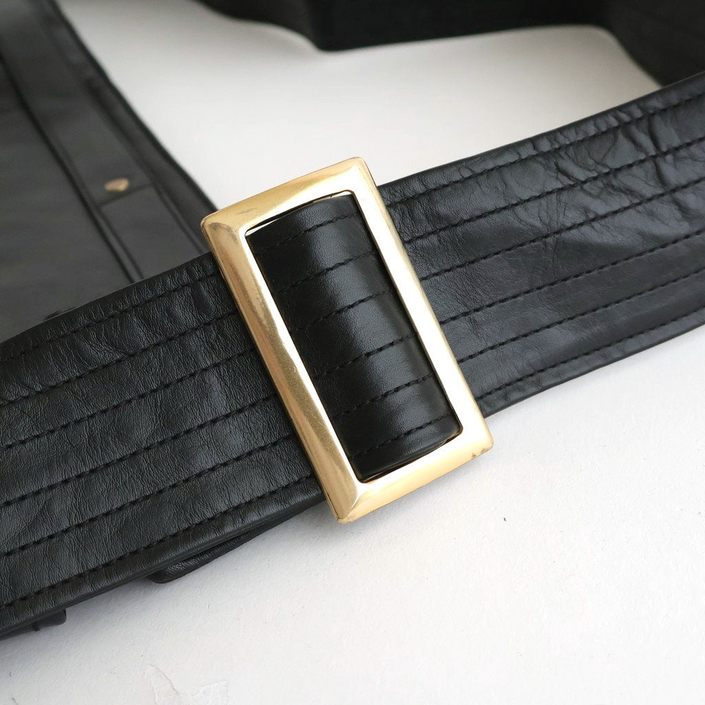 NEW NEWSPAPER BAG L #BLACK [BG-40-C-COW-5]