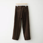 MIXED-WALE CORDUROY NOTUCK SLACKS #BROWN [26W-BIS-PT15]
