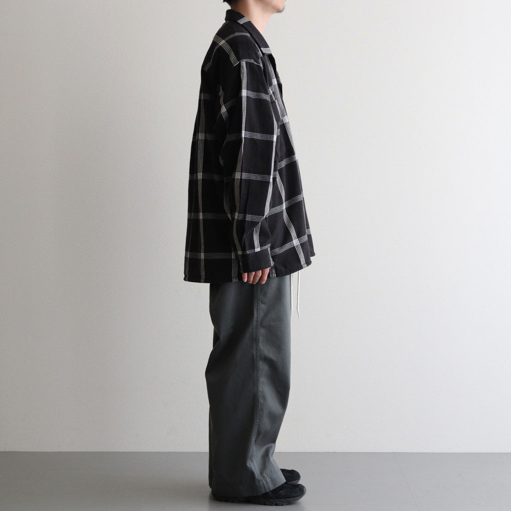 Flannel PALAKA Check Shirt #Black [S25FG016]