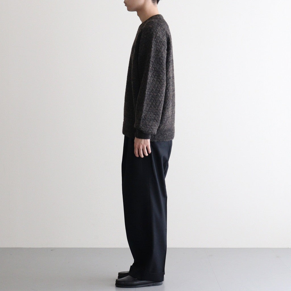 DOUBLE PLEATED WIDE TROUSERS #BLACK [A25C15PT02C]