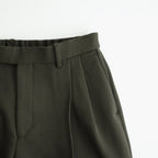 DOUBLE PLEATED SEMI EASY TROUSERS #D.OLIVE [A26C15PT01C]