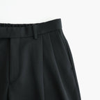 DOUBLE PLEATED SEMI EASY TROUSERS #BLACK [A26C15PT01C]