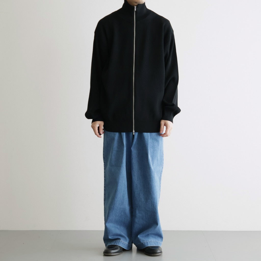 HARD TWIST WOOLRIB DRIVERS KNIT #BLACK [BN-26FM-033]