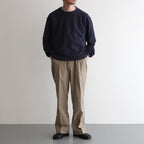 SEED STITCH LONG SLEEVE TOP #NAVY [PMAT-CL03]