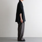 NEW OPEN COLLAR S/S SHIRT #BLACK [A26B05SH01B]
