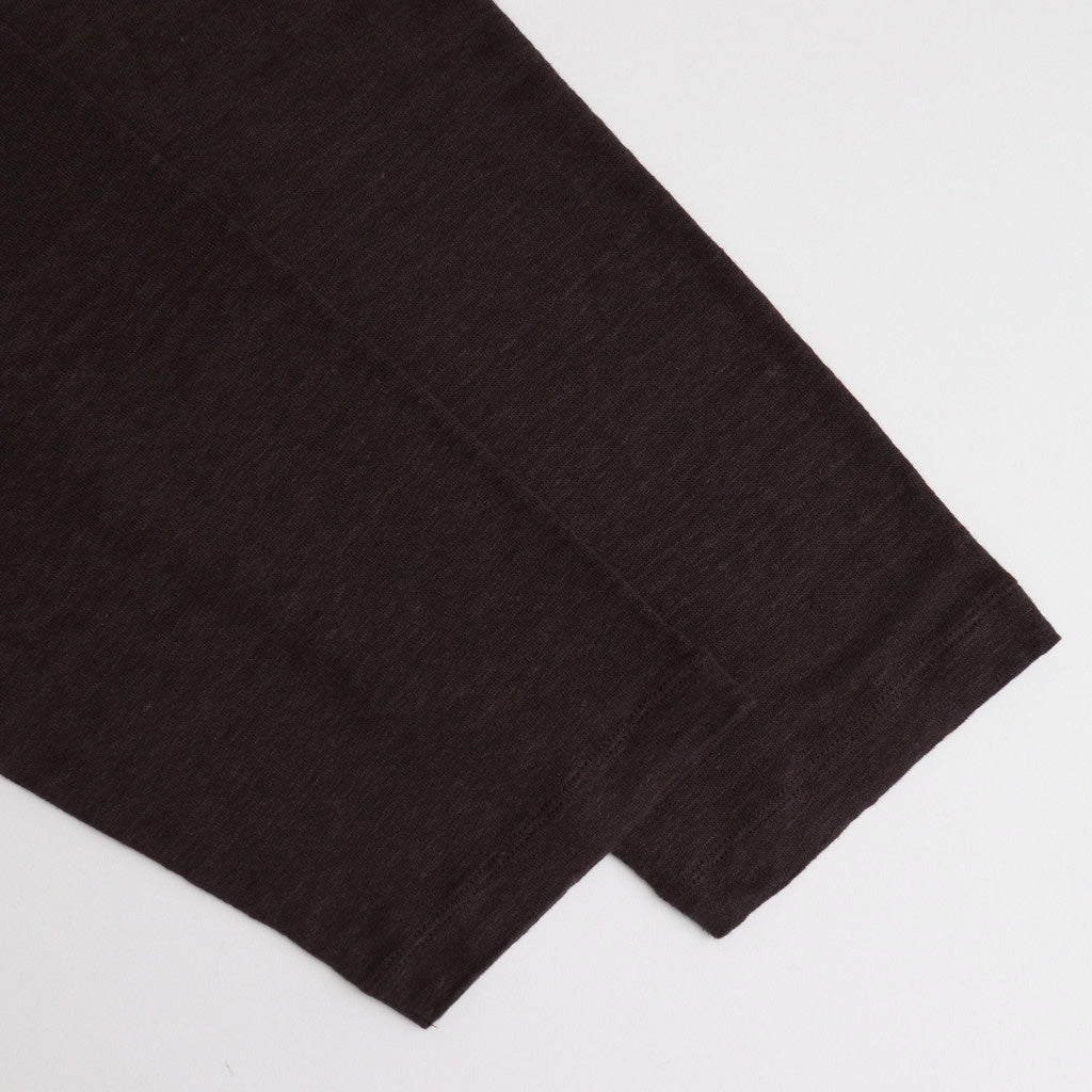 NORMANDY LINEN BASQUE SHIRT #DARK BROWN [BN-25SM-065]