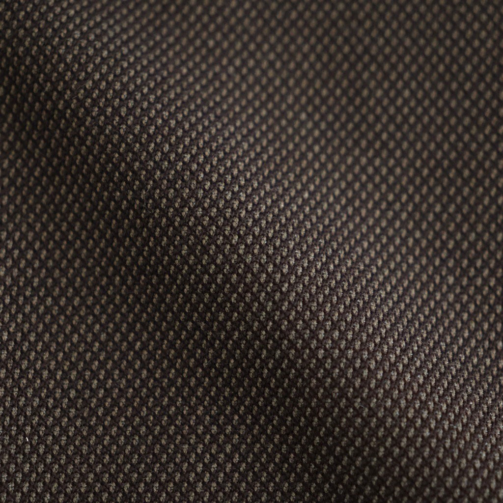 SINGLE PLEAT WIDE TROUSERS #BROWN BIRD’S-EYE [M26C10PT02C]