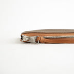 qualquer coisa pouch mini - taurillon #brown×camel
