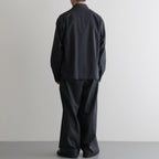 DOUBLE POCKET OPEN COLLAR SHIRT #GRAY STRIPE [M26A11SH01C]