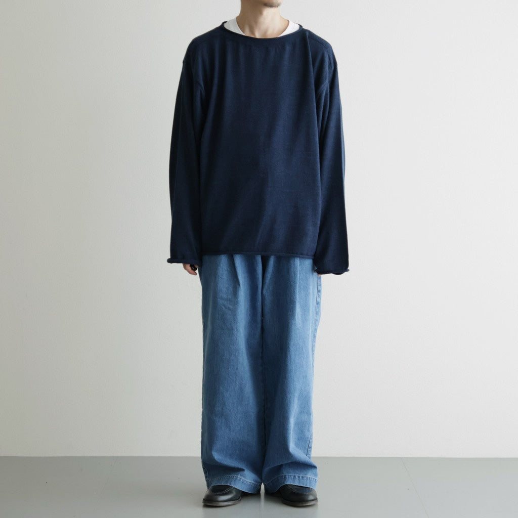 Suvin Wool Basque Shirt #MIX NAVY [NEP-AW2623]